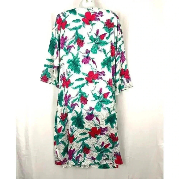 VTG Neiman Marcus Floral Nightgown Robe Set MEDIUM - Mary McFadden Women's - Picture 2 of 13